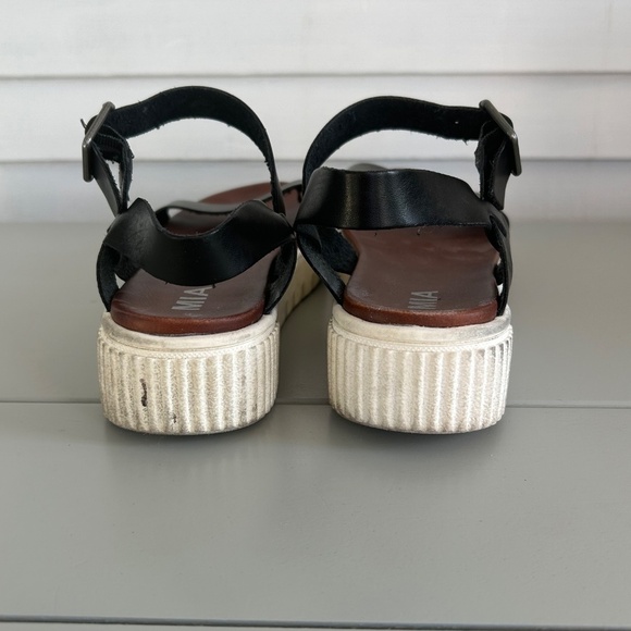Mia Black Platform Sandal Sz 7.5 - Picture 5 of 11